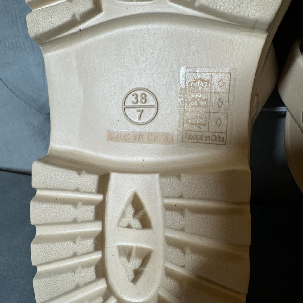 Free People Buckle Clogs Cream Platform Slip-On Mules – Karlie 7 nwt - Picture 7 of 8